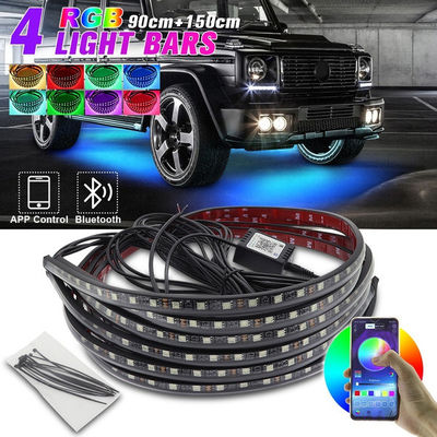 lumières d'Underglow de voiture du contrôle IP67 4PCS de l'appli 12V