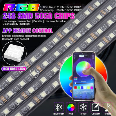 lumières d'Underglow de voiture du contrôle IP67 4PCS de l'appli 12V