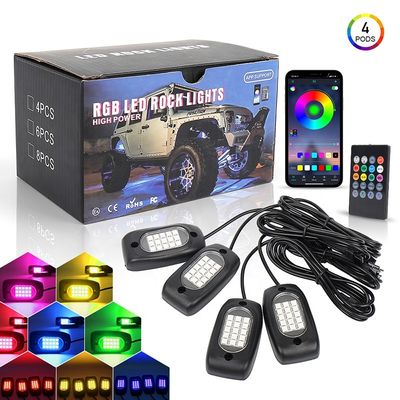 lumières tous terrains d'Underglow de la voiture 12V 4x4, 4PCS LED Underglow pour des camions