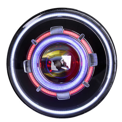 7 pouces autour des phares de halo d'oeil de démon de LED pour Jeep Wrangler